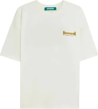 Barrow T-shirt con teschio di perline - - Tops - Uomo - Bianco - S