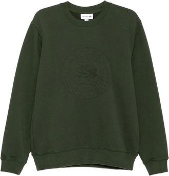 Lacoste Felpa con logo goffrato - Verde