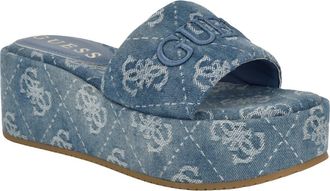 Guess Bintai 2 Platform Sandal in Blue at Nordstrom Rack, Size 9.5