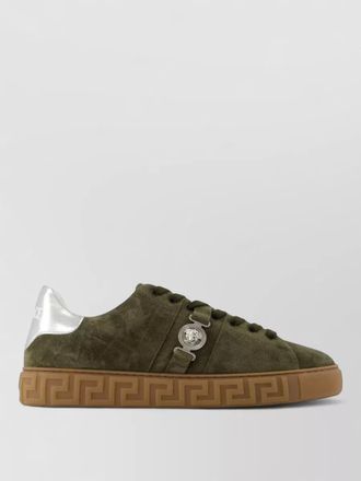 Versace biggie accessories leather sneakers metallic detail