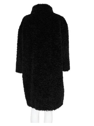 Herno Faux Fur Teddy Curly Coat - Black