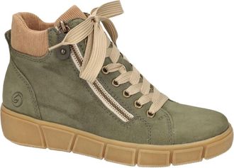 Remonte D1T70-22 Nubuck Sneakerboots - Dames - Veterlaarzen - Groen - 39 EU - Leer - Schoenen