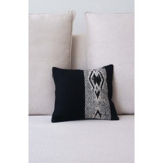 VOZ Diagonal Square Pillow 12 x 12 in Black/ivory at Nordstrom