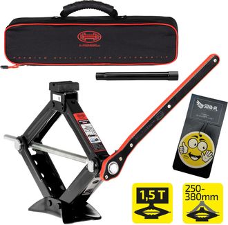 OEM Dispositivo De Elevaci&oacute;n Trapezoidal (gato) 1,5 T Para Suv (+ Llave) + Fragancia (vainilla)