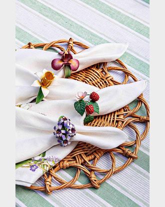 Juliska Meadow Walk Floral Napkin Rings, Set of 4