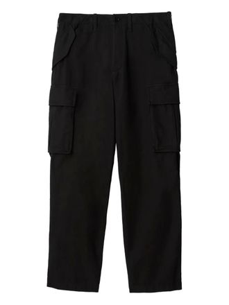Burberry Cargo broek met geruite afwerking en B-gesp - Zwart