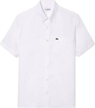 Lacoste Camicia - Heren - Korte mouwen Overhemden - Wit - 4XL - Overhemden