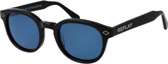Replay Black Acetate Sunglasses