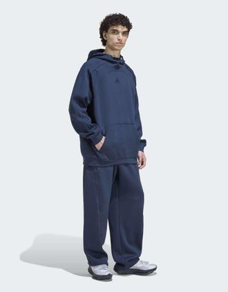 adidas Originals Spacer - Pantaloni con fondo aperto e cutline color inchiostro aurora-Blu navy