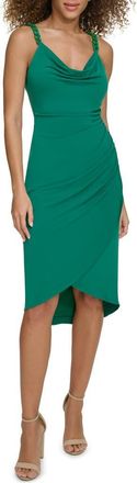 Siena My Balconia Chain Strap Ruched Body-Con Dress in Green at Nordstrom Rack, Size 12