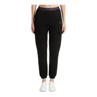 Emporio Armani Emporio Armani Ea7, Dames, Broeken, Zwart, Maat: XS Katoen