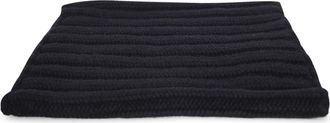 Dell'Oglio Geribbelde Cashmere Nekwarmer - Heren - Wintersjaals - Zwart - ONE Size - Wol - Accessoires