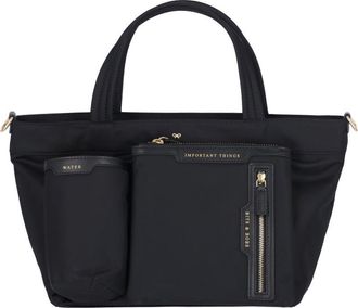 Anya Hindmarch Black Econyl Logo Strap Nylon Tote