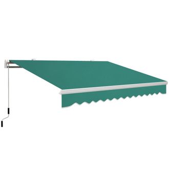 OUTSUNNY Toldo manual plegable 395x245x151.5 cm verde