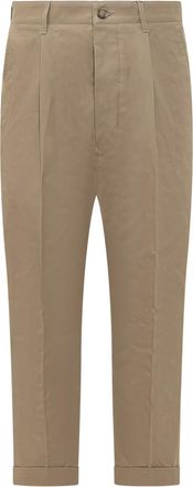 Ami Brown Oversized Pleated Pants