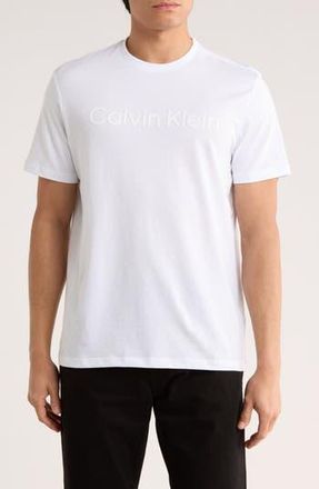 Calvin Klein Standard Logo Cotton Crewneck T-Shirt in Bright White at Nordstrom Rack, Size Xx-Large