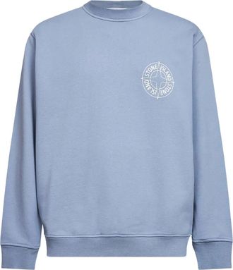 Stone Island Felpa girocollo con logo Compass - Blu