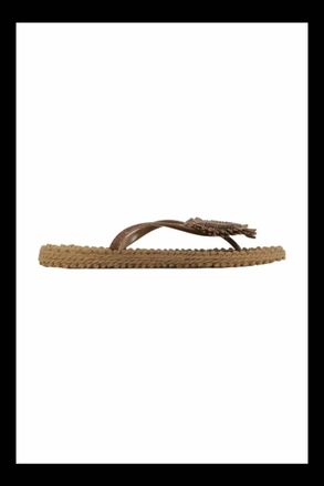 Ilse Jacobsen Womens Cheerful Flower Flip Flops In Mocha