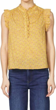 Dear John Denim Chatra Blouse In Marigold Calico