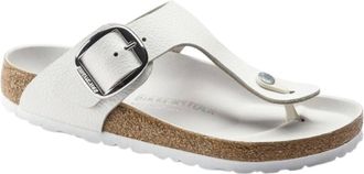 Birkenstock Womens Gizeh Big Buckle Sandals In White