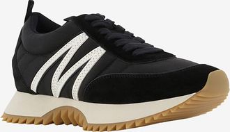 Moncler Niedrige Nylon- und Wildlederschn&uuml;rsneakers Pacey