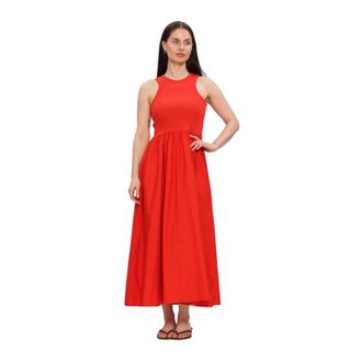 Y.A.S Y.a.s - Yasmira SL Lange Jurk - Dames - Jurken - Rood - Maat: L Katoen