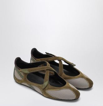 The Attico Ballerina Flat Floor 01 Army Green