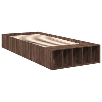 Berkfield Home Modern Bed Frame without Mattress Brown Oak 100x200 cm