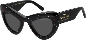 Marc Jacobs Zonnebril - Dames - Zonnebrillen - Zwart - 48 MM - Accessoires