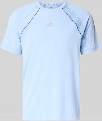 adidas T-Shirt mit Label-Print in Bleu, Gr&ouml;&szlig;e XXL