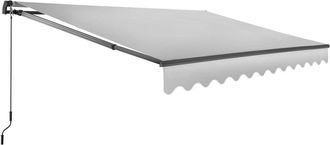 TecTake Toldo con brazo articulado y soporte pared, 300 x 250 cm, gris claro
