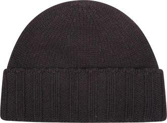 Drumohr Cuffia Rasata Cachemire - Heren - Accessoires - Zwart - Maat: 46 CM Leer