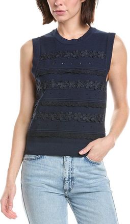 NVLT Nvlt Crochet Details Knit Tank