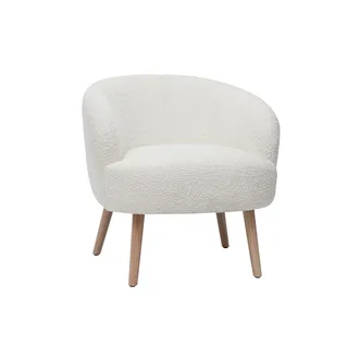 Miliboo Miliboo - Sill&oacute;n N&oacute;rdico Efecto Borreguillo Y Madera Maggie