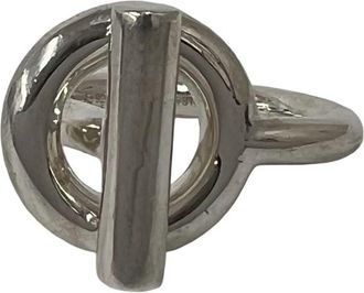 Herm&egrave;s Silver Silver 925 Band Ring (Pre-Owned)