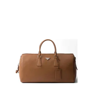 Prada Textured Leather Duffle Bag