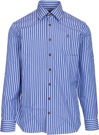 Vivienne Westwood GHOST STRIPE SHIRT Size: 50, colour: BLUE
