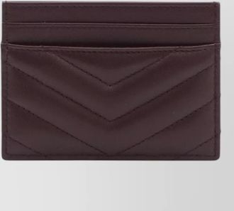 Saint Laurent cassandre chevron quilted leather cardholder