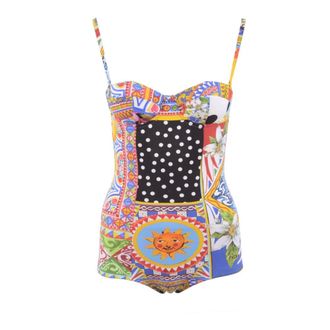 Dolce & Gabbana One-piece Swimsuit - female - Dolce & Gabbana - Swimsuits - Multicolor - S - Swimwear