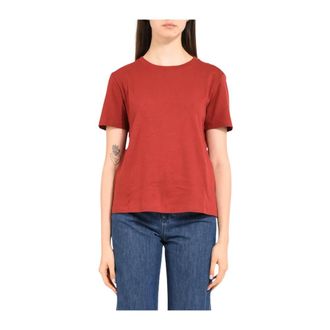 Max Mara T-Shirts, female, Red, Size: L Cotton Jersey T-Shirt