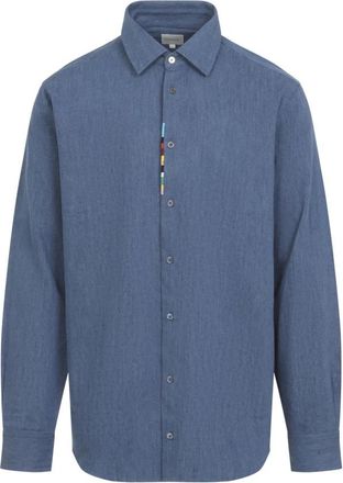 Paul Smith Regular Fit Shirt - Heren - Casual Overhemden - Blauw - L - Katoen - Overhemden