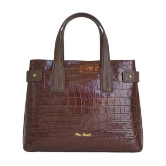 Pierre Cardin D223 Handtas - Dames - Handtassen - Bruin - ONE Size - Leer - Tassen