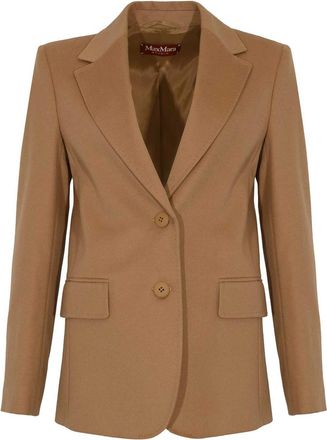 Max Mara Folgore Single-Breasted Blazer In Wool Drap