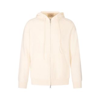Montecore Jersey con capucha y cremallera - Knitwear - Hombre - Blanco - M
