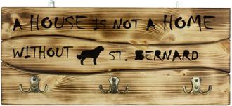 OEM San Bernardo, Perro Santo Bernarda - Percha Con Perro, Expositor De Medallas, Decoraci&oacute;n Del Hogar De Art-dog