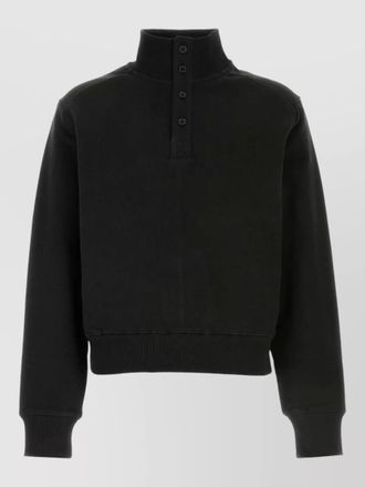 Entire studios cotton sweatshirt high collar ribbed finishes