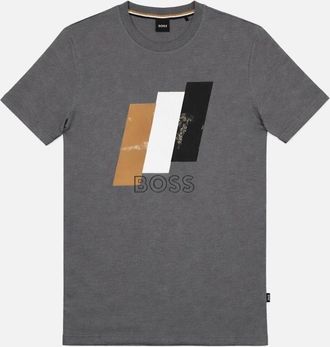 HUGO BOSS Mens Hugo Boss Distressed Tiburt Grey T-Shirt - Size: 42