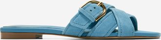 Cole Haan Womens Velma Buckle Slide Sandals - Medium Blue Size 10.5