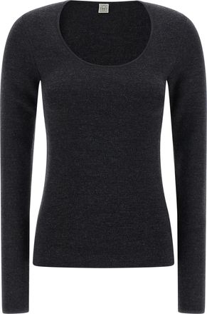Toteme Gray Viscose Womens Cardigan