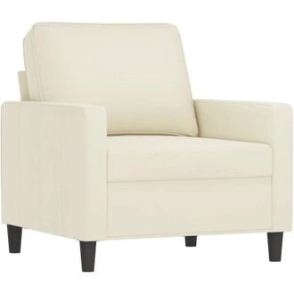 vidaXL Sill&oacute;n De Terciopelo Color Crema 60 Cm Vidaxl